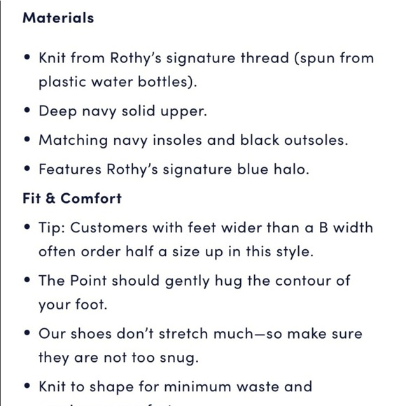 Rothy’s The Point 6.5 EUC / Navy - Picture 8 of 10